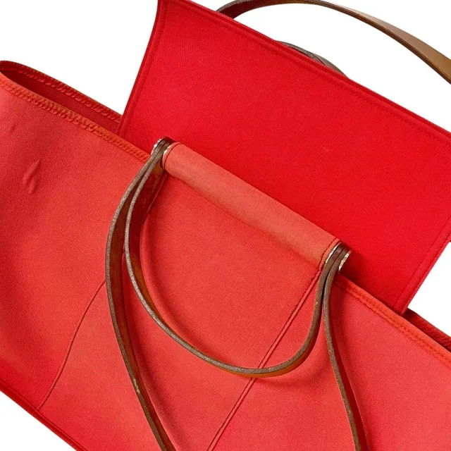 Hermès Cabag Elan 2way bag in Pink Canvas from LuxUness, photo 7 of 16