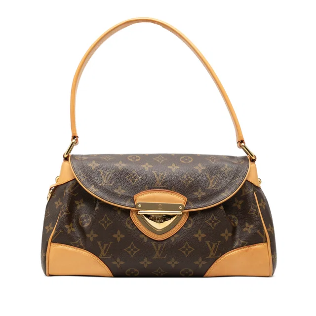 Brown Louis Vuitton Monogram Beverly MM Shoulder Bag in Brown Coated canvas from Designer Revival