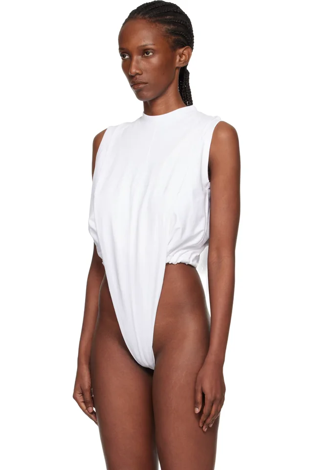 Jean Paul Gaultier White 'The Twisted' Bodysuit, photo 4 of 5 from SSENSE