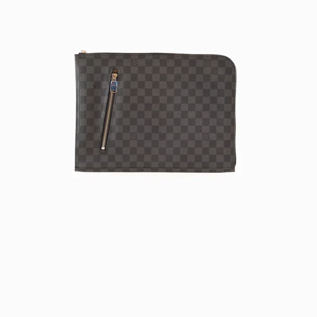 Louis Vuitton Damier Graphite Poche Documents clutch in Grey Canvas from The Purse Affair