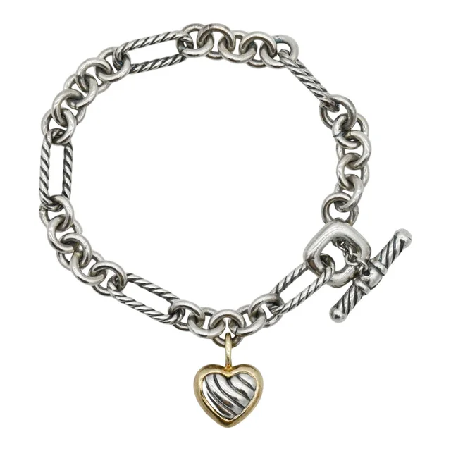 David Yurman Cable Figaro Heart Bracelet from Clotheshorse Anonymous