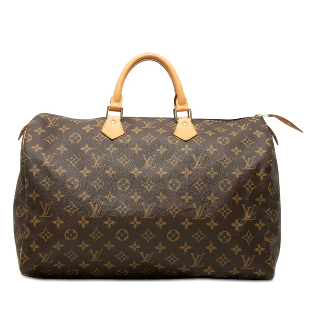 Brown Louis Vuitton Monogram Speedy 40 Boston Bag in Brown Coated canvas from Designer Revival