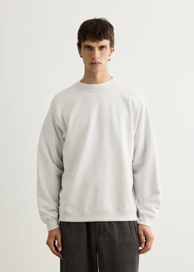 Still By Hand Pima Cotton Sweatshirt in White from Incu, photo 1 of 1