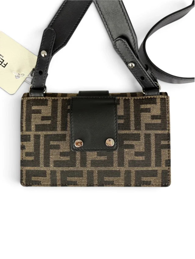 Fendi Jacquard Vitello Grace 1974 Baguette Belt Pouch in Canvas from Season 2 Consign, photo 5 of 10