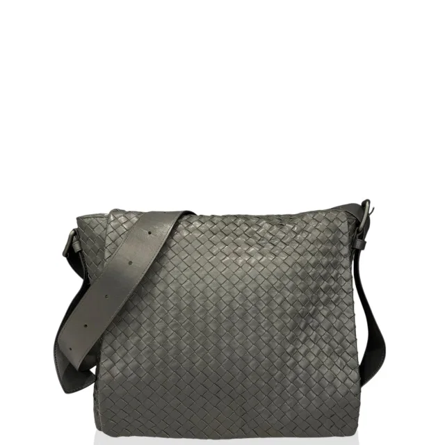 Bottega Veneta Lambskin Top Handle Bag in gray Lambskin from The RealReal