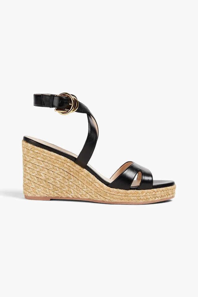 Stuart Weitzman Zuzu leather espadrille wedge sandals from THE OUTNET, photo 1 of 1
