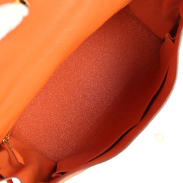 Hermès Kelly Retourne 35 Orange Togo Gold Hardware in Orange Togo leather from Madison Avenue Couture, photo 8 of 9