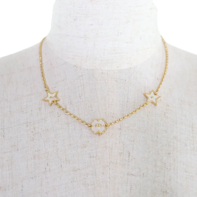 Dior Plated CD Mother of Pearl Destiny Necklace in gold from Her-Age, photo 8 of 8