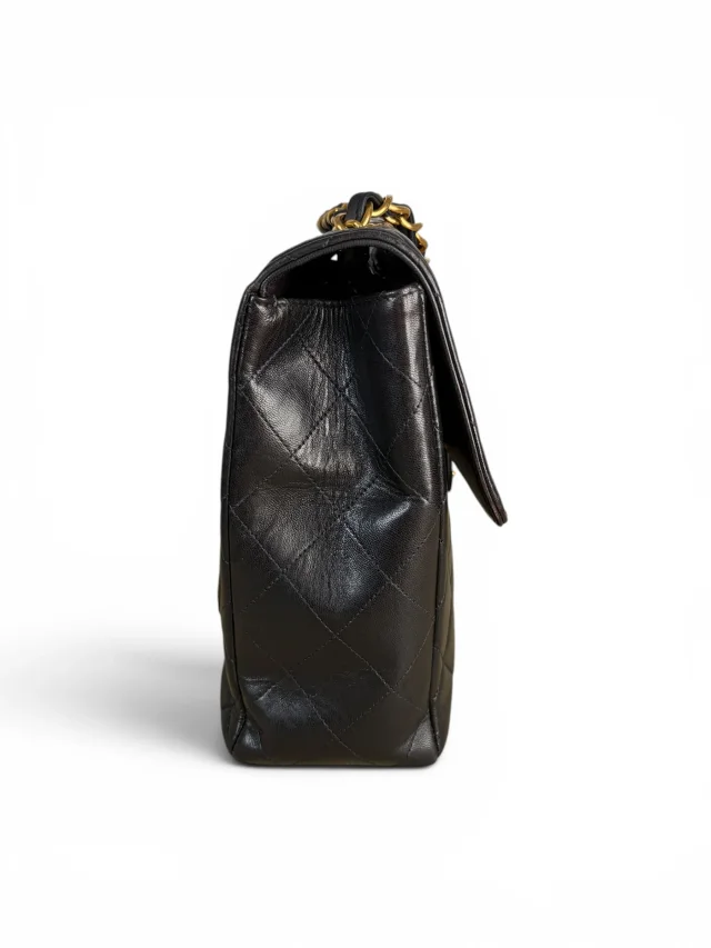 Chanel Vintage Black Lambskin Jumbo Classic in Black Lambskin from Season 2 Consign, photo 2 of 10