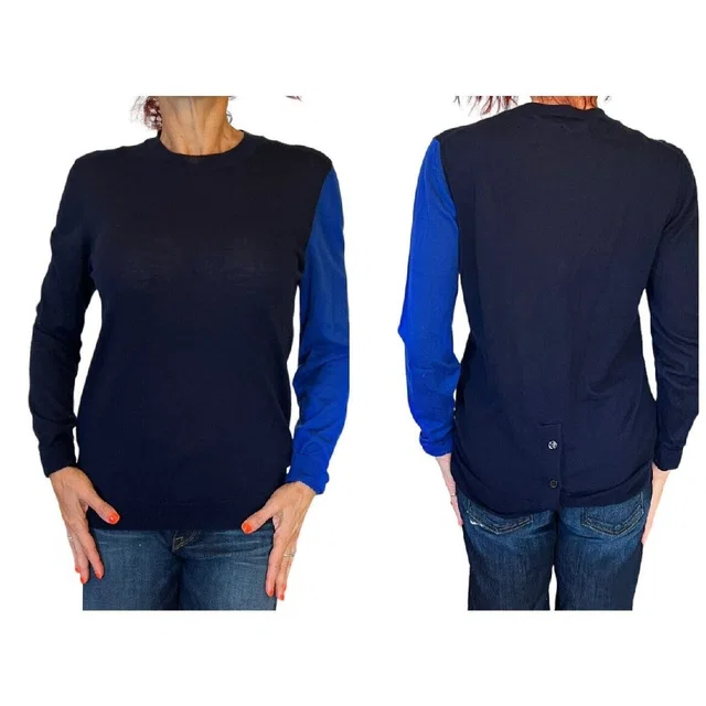 Marni Cashmere Navy Royal Blue Color Block 2 Tone Pullover Jumper Sweater 40 S in blue Cashmere from Poshmark