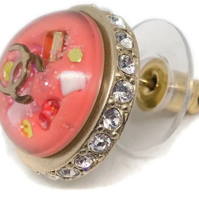 Chanel Cc Logo Button Stud Metal in Pink from HEWI, photo 2 of 4