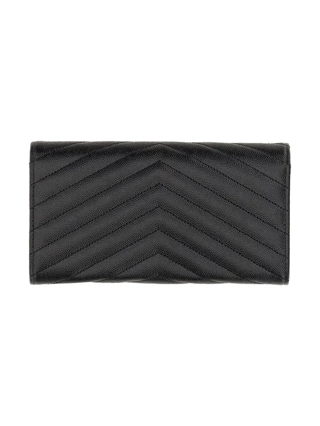 Saint Laurent Monogram Calf Leather Wallet — Black in Black Calfskin from HEWI