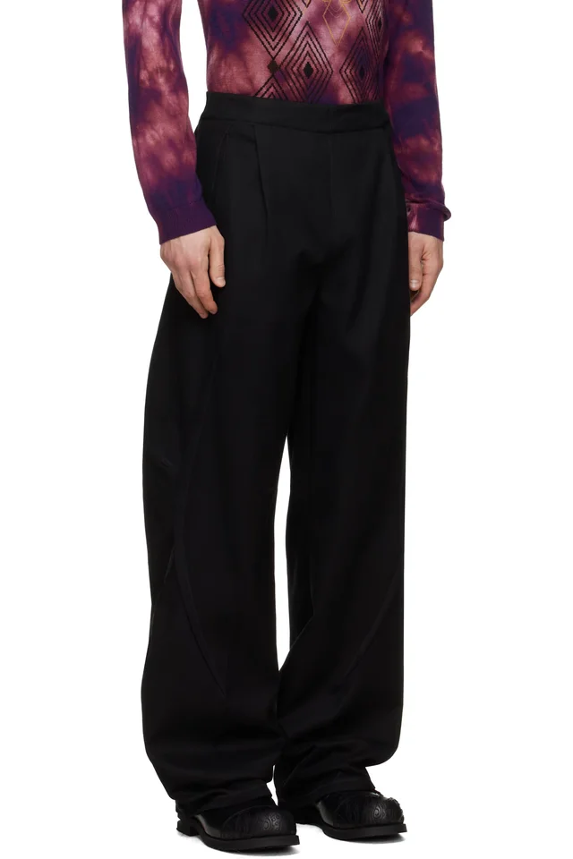 Kiko Kostadinov Black Vig K-Dart Trousers, photo 2 of 2 from SSENSE
