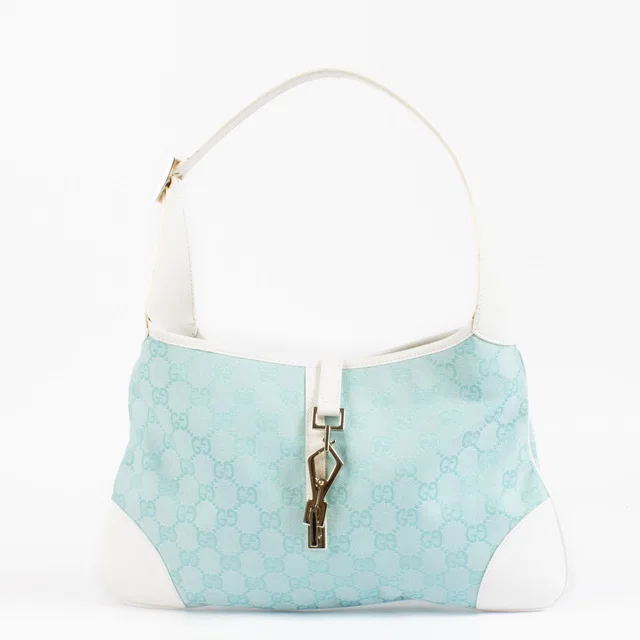 Gucci Blue GG Canvas Small Jackie Bag in Blue Canvas from Labellov