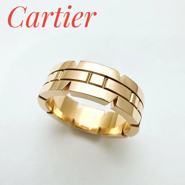 Cartier Tank Francaise Pink Gold Ring in Pink from The Reluxe