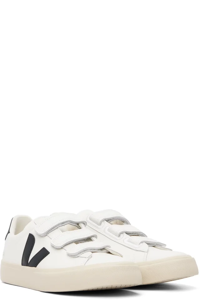 VEJA White & Black Recife Leather Sneakers, photo 4 of 5 from SSENSE