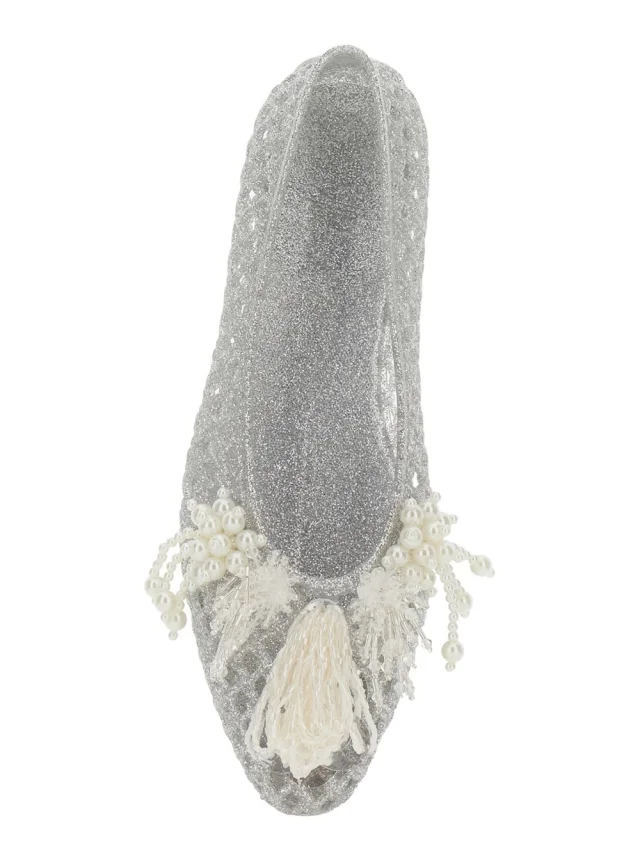 HEAVENLY JELLY 'Muse' Metallic Color Ballet shoes with Beaded Details in Tech Fabric Women, photo 7 of 8 from Gaudenzi Boutique