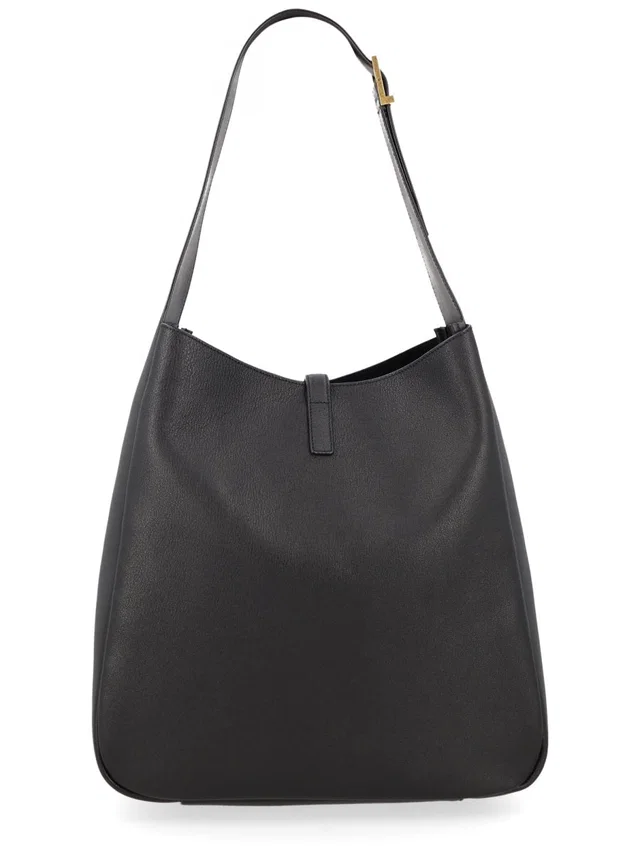Saint Laurent Le Shoulder Bag — Black Calf Leather in Black Calfskin from HEWI