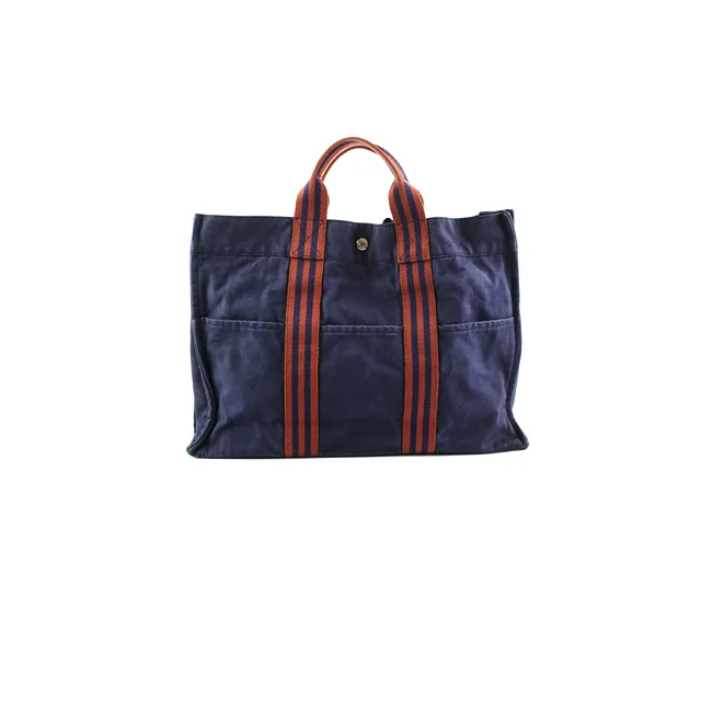 Hermès Tote Navy in Navy Canvas from The Purse Affair