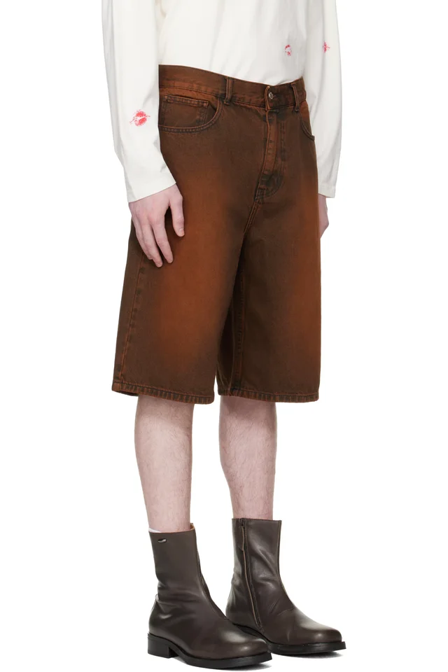 Carne Bollente Brown 'Summer Fantasies' Denim Shorts, photo 2 of 4 from SSENSE