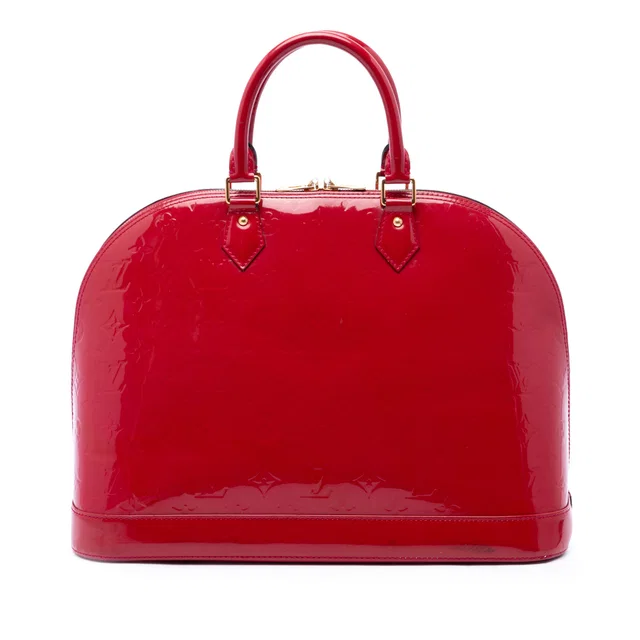 Pink Louis Vuitton Monogram Vernis Alma GM Handbag in Pink Leather from Designer Revival