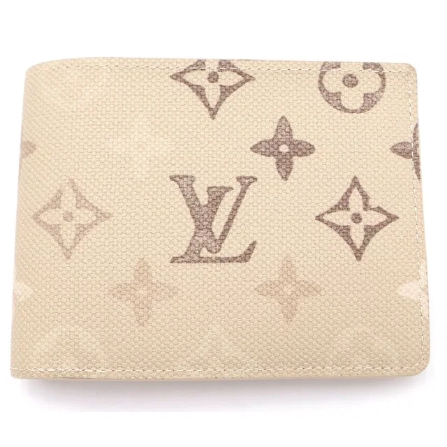 Louis Vuitton Monogram Portefeuille Tee Compact Wallet Bi Fold Wallet Beige in Beige from The Reluxe