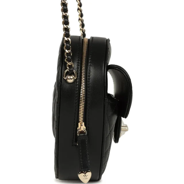 Chanel CC In Love Large Heart Bag in Black Lambskin from Madison Avenue Couture, photo 4 of 9