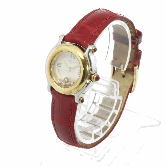 Chopard Happy Sports Combi 27 8246 21 Women's Watch 5P Diamond White YG Yellow Gold Quartz Happy Sports in White Crocodile from Luxury Promise