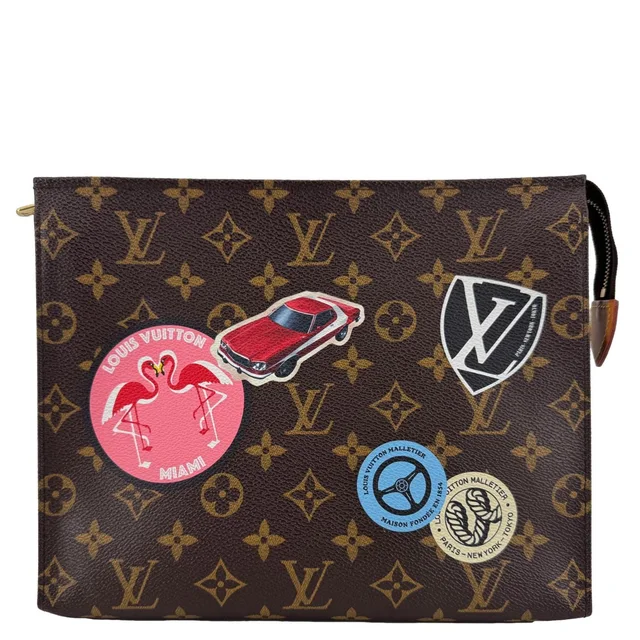 Louis Vuitton World Tour Monogram Canvas Toiletry Pouch Brown in Brown Coated canvas from Dallas Designer Handbags