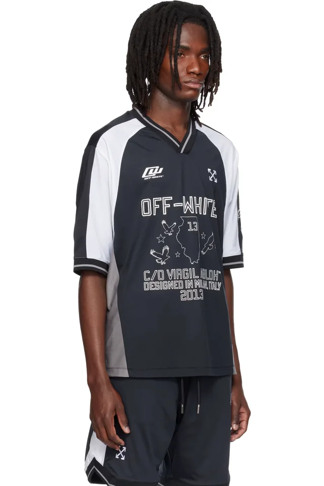 Off-White Black Eagle Team Soccer T-shirt, photo 2 of 4 from SSENSE