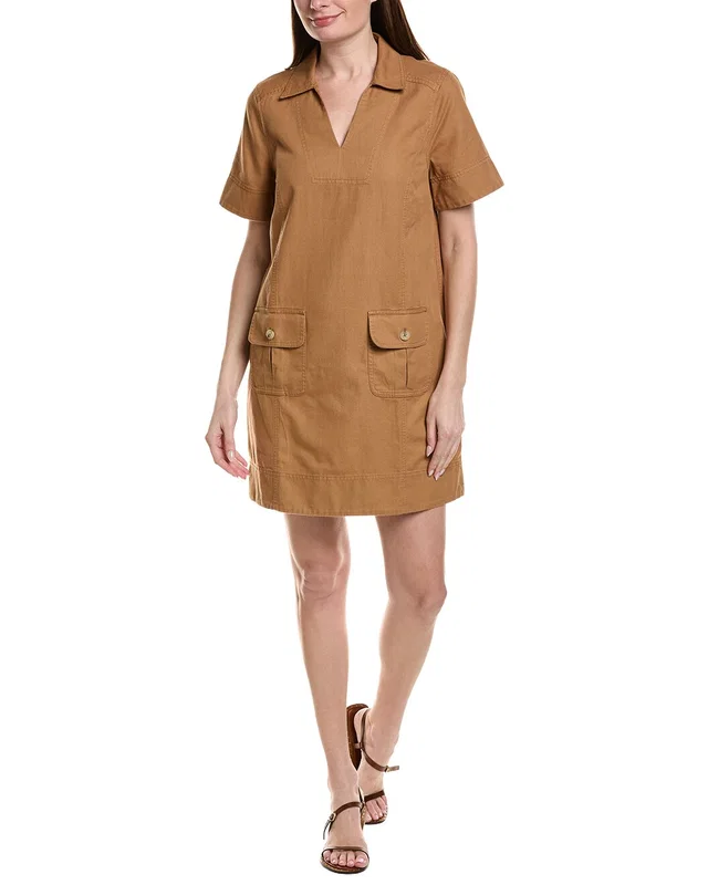 Tommy Bahama Utility Twill Linen-Blend Mini Dress, image 1 of 1 from Rue La La