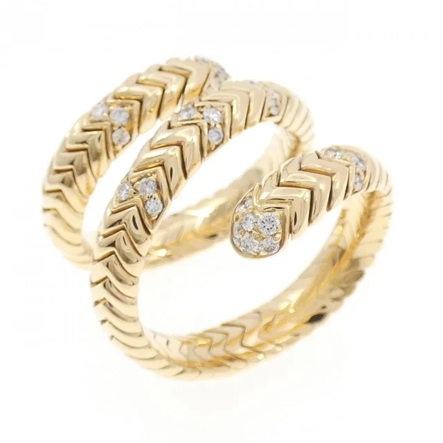 Bvlgari Spiga Au750 Diamond Ring Size 16 from LuxUness