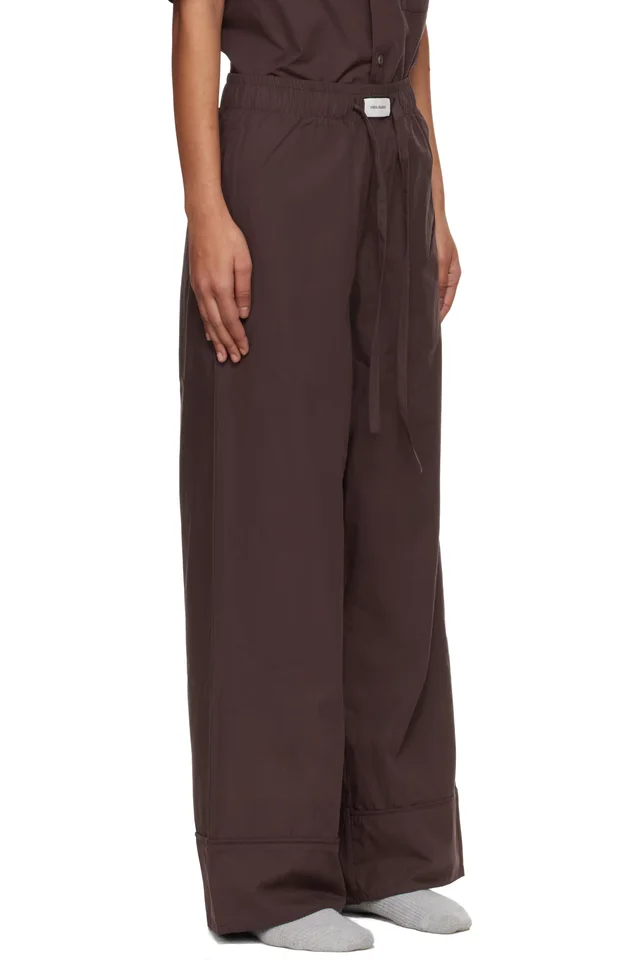 Entire Studios Brown Pajama Lounge Pants, photo 2 of 4 from SSENSE
