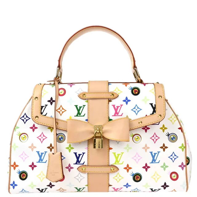 Louis Vuitton 2003 White Eye Love Monogram Sac Retro GM Handbag M92053 in White Coated canvas from AMORE Vintage Tokyo