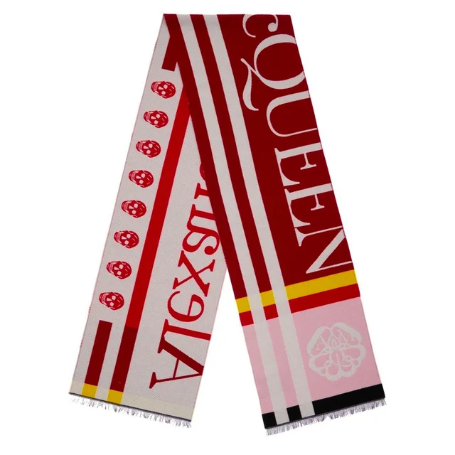 Alexander McQueen Block Logo Scarf, Bordeaux/Red from Cultstatus, photo 1 of 1