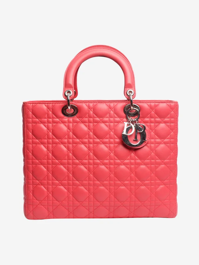Pink Lambskin Cannage Lady Dior bag in Pink Lambskin from Sign of the Times