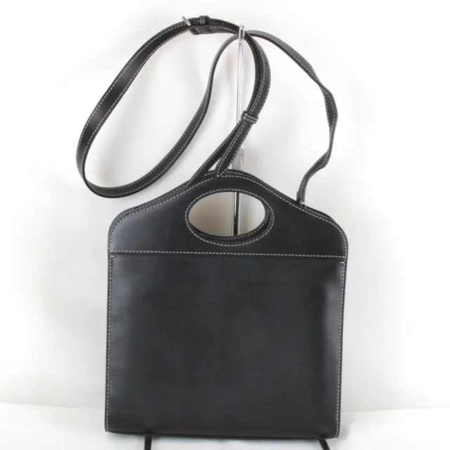 Burberry Mini Pocket Bag Leather Handbag in Black Leather from LuxUness, photo 2 of 9