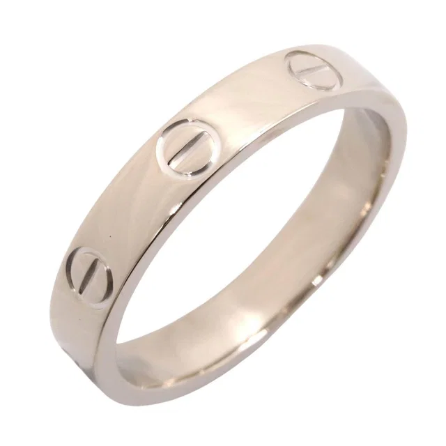 Cartier Mini Love Au750 White Gold Ring Size 53 in White from LuxUness