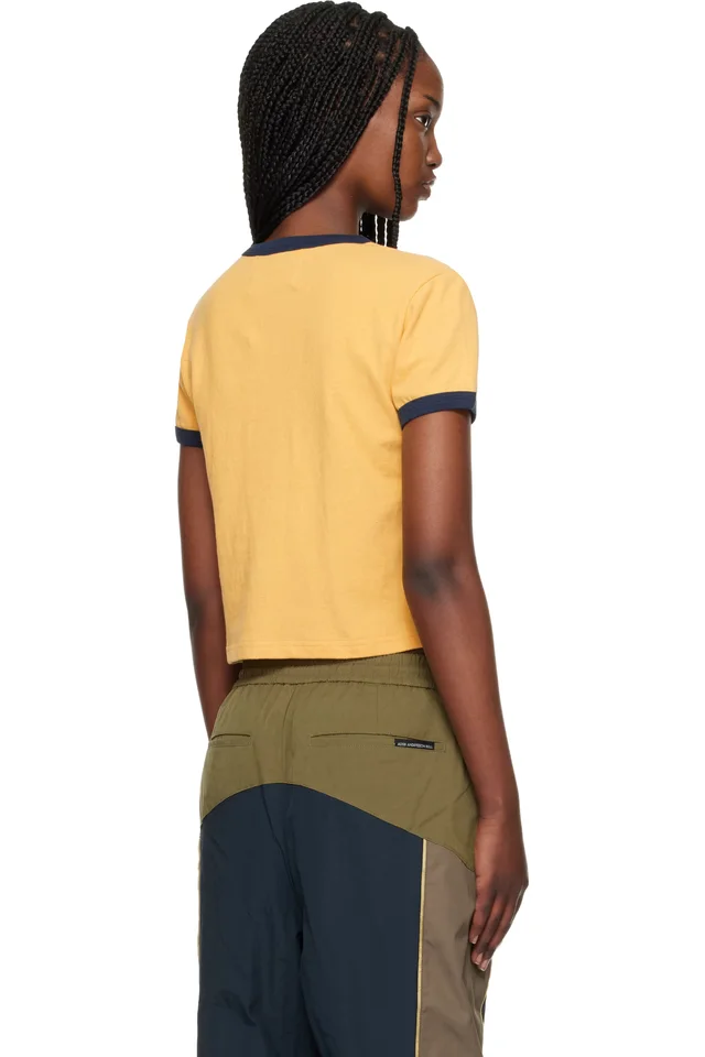 Andersson Bell Yellow 'Adsb' Flocking Baby Ringer T-shirt, photo 3 of 4 from SSENSE