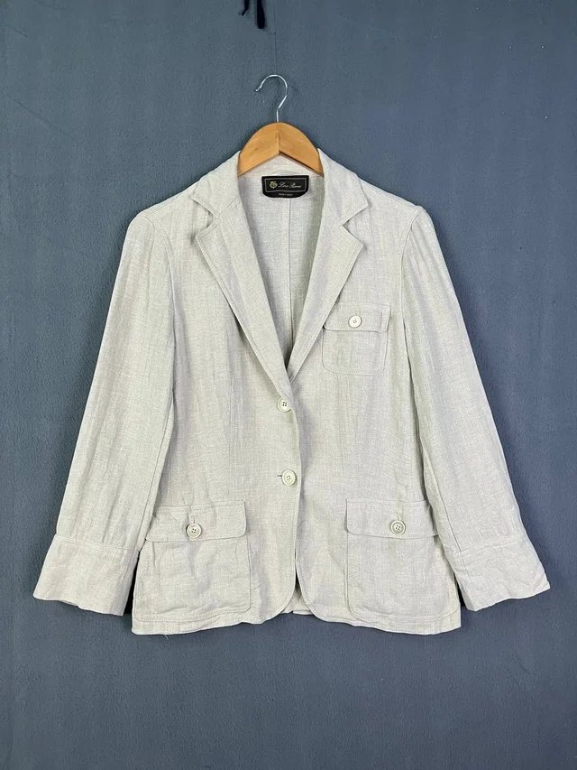 Loro Piana Linen Blazer Jacket Made In Italy in Beige in white|neutral from Grailed