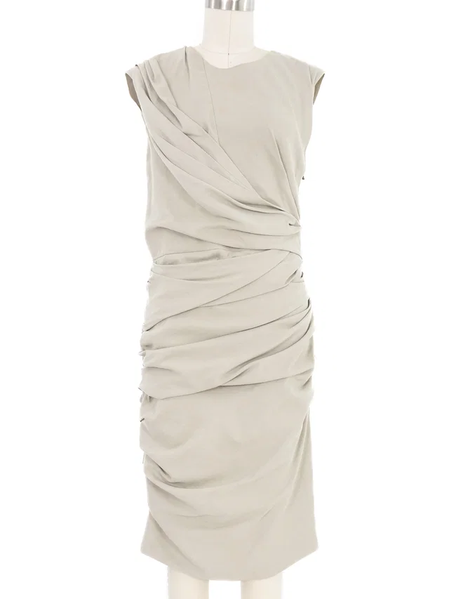 2014 Lanvin Draped Sleeveless Dress from Arcade Vintage