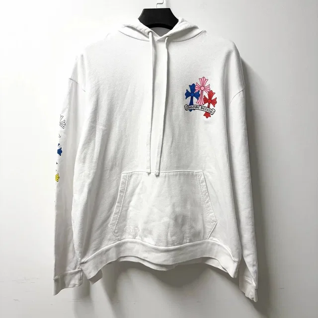 Chrome Hearts Chromeheartswhiterainbowphantomcross Hoodies 1XL in white from Grailed