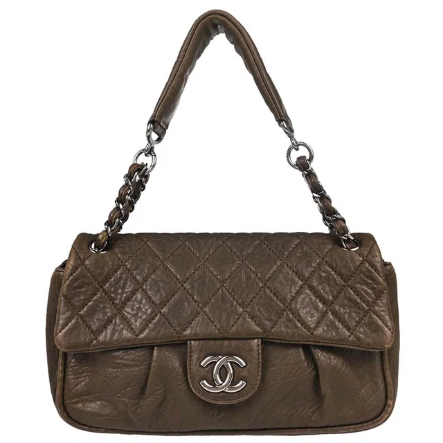 Chanel 2008-2009 Brown Lambskin Lady Braid Handbag in Brown Lambskin from AMORE Vintage Tokyo