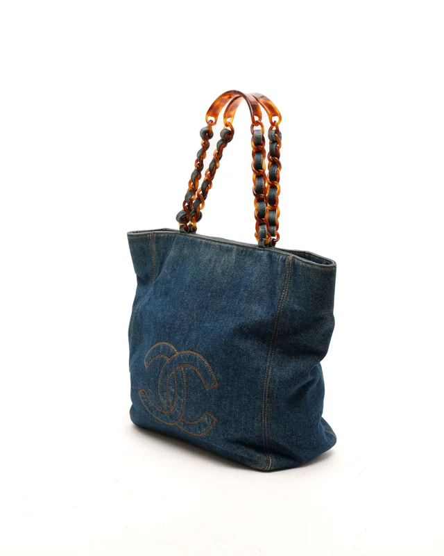 Chanel CC Denim Tortoise Tote Bag in Denim from A Retro Tale, photo 2 of 2
