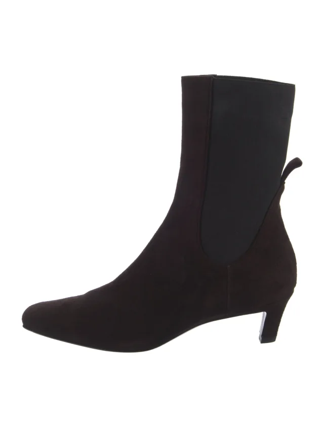TOTEME Suede Boots in red|brown Suede from The RealReal