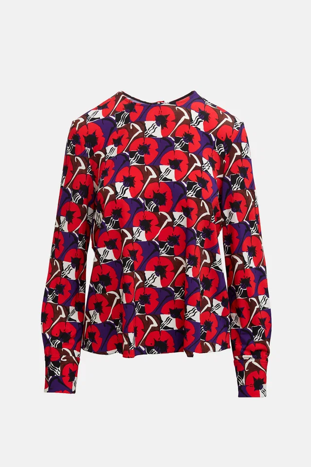Marni Jersey Printed Blouse in Multicolor from VSP Consignment