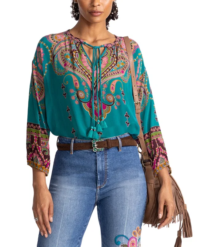 Johnny Was Margot Silk Blouse, image 1 of 1 from Rue La La