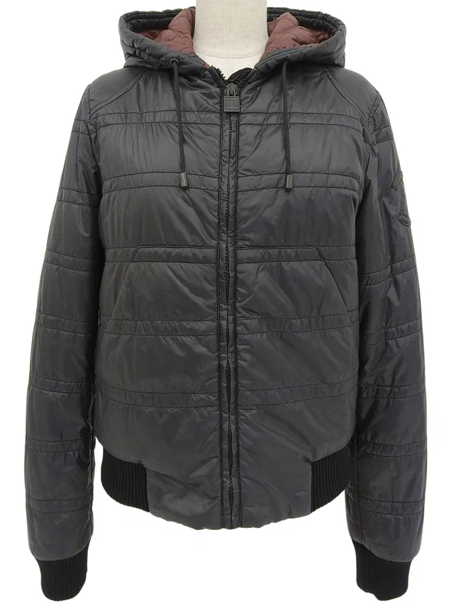 Chanel Sports Line CC Mark Quilted Blouson #36 Black in Black Nylon from VINTAGE QOO TOKYO