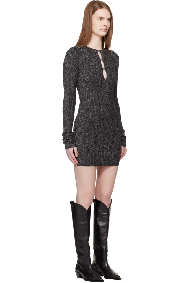 AMIRI Gray MA Hardware Minidress, photo 2 of 4 from SSENSE