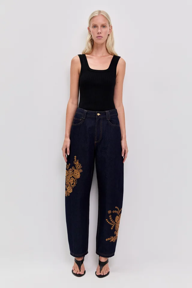 AJE Elora Embroidered Denim Jeans from Aje, photo 1 of 1